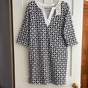 Tommy Bahama Black and White Patterned Dress